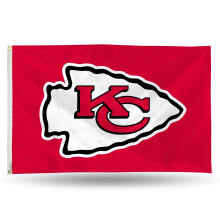 Rico Industries NFL Kansas City Chiefs 3-Fuß x 5-Fuß Bannerflagge einseitig mit Ösen