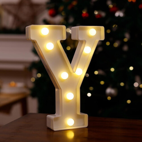 Christmas alphabet lights colored holiday decoration