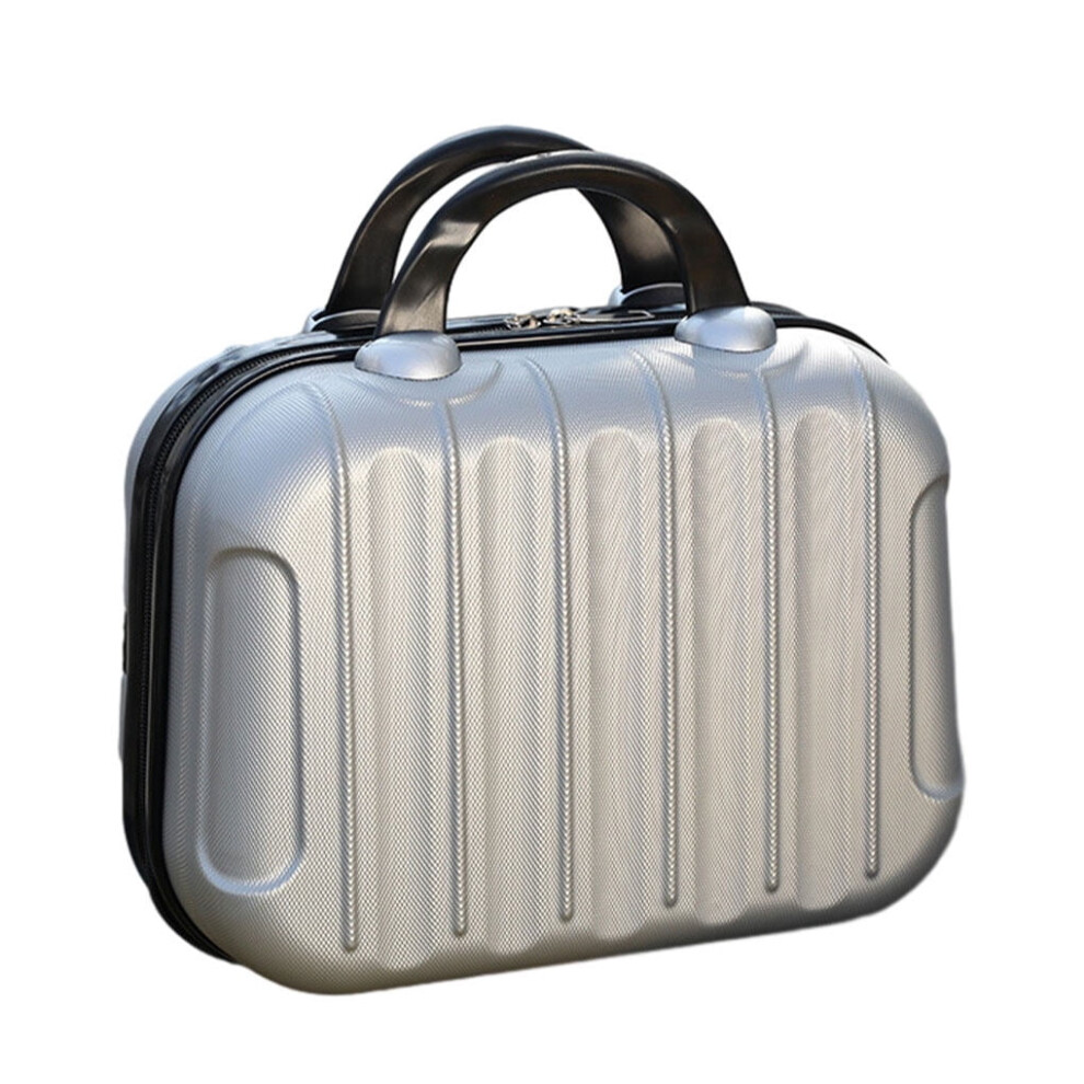 Makeup Storage Organizer ABS Travel Cosmetic Case Silver