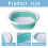 Collapsible Foot Bath Basin Grey Foldable 1 pcs 5
