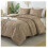 Taupe Tufted Comforter Set King 3-Piece 2