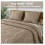 Taupe Tufted Comforter Set King 3-Piece 8