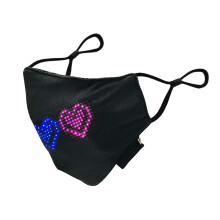 LED Half Face Mask for Adults with Bluetooth App and