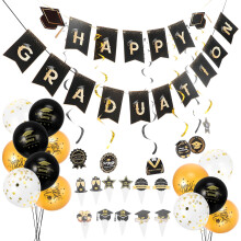 Graduation Party Balloons Banner Ribbons Cake Picks Set