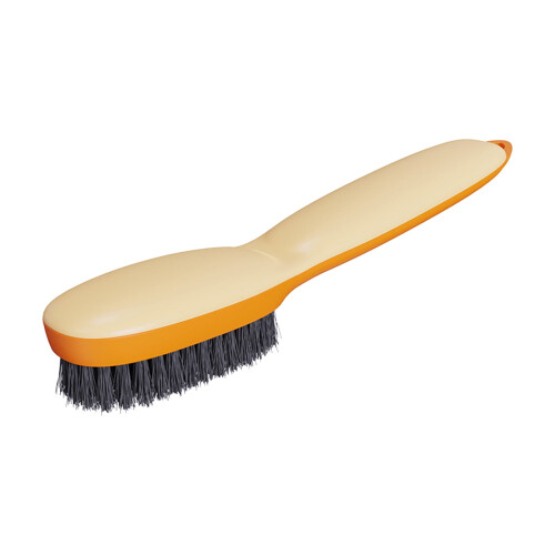 Shoe Brush Plastic Long Handle Soft Bristles 1 Piece