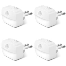 4X LED-Nachtlicht in Motion Sensor Licht Wandlampe für Haus Gang WC Flur Treppe Schlafzimmer Nachtlampe EU Stecker