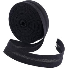 Black bias tape 0.8 in wide 6.6 ft sewing trim