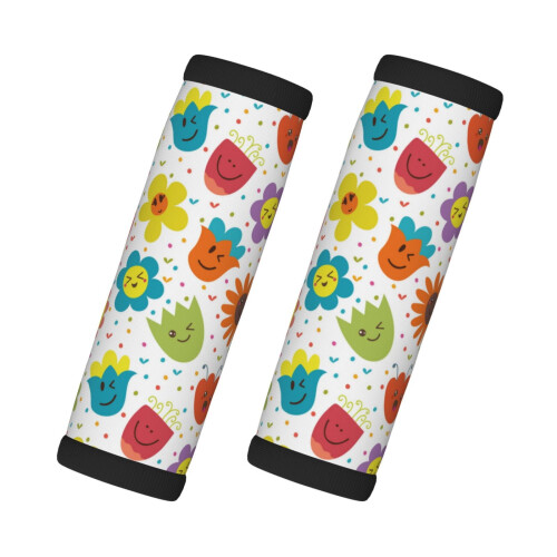 Luggage Handle Wraps Cartoon Flower 2 pcs