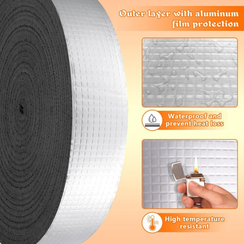Pipe Insulation Roll for Hot and Cold Water, 2 Rolls 2
