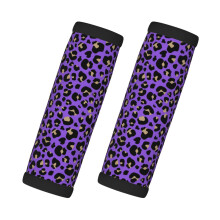 Luggage Handle Wraps Purple Leopard Print 2 Pcs