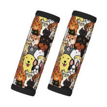 Luggage Handle Wraps Cats Dogs Design 2 Pcs