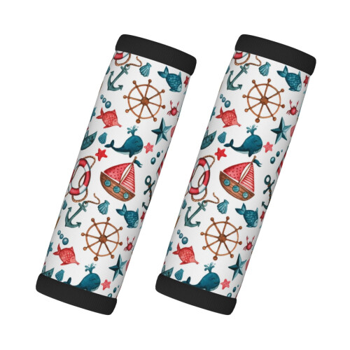 Luggage Handle Wraps Watercolor Marine 2 Pcs