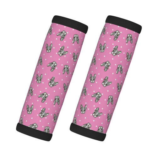 Dog Boston Terrier Handle Wraps Pink 2 pcs