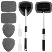 Car Windshield Cleaner with Extendable Handle Black