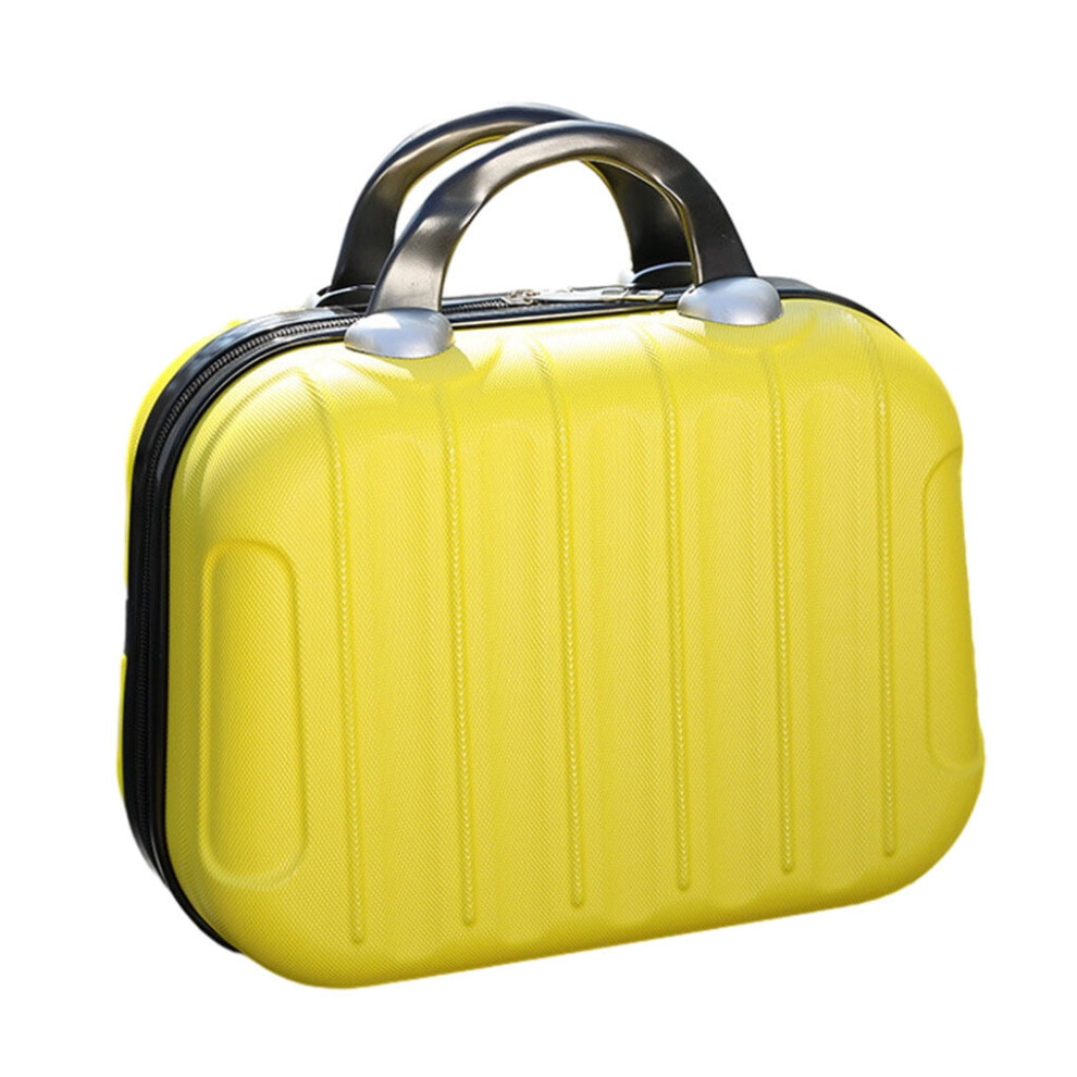 Makeup Storage Organizer ABS Travel Cosmetic Case Yellow