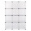 Cube Bookshelf with Door White 4-Tier 12-Compartment 6