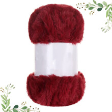 Cotton thick fur yarn ball wine red 100g