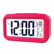 Mojoyce battery-operated alarm clock rose red