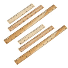 Wooden Ruler Set 6 pcs 6/8/12 inch with cm and inches