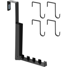Foldable Over-Door Drying Rack with 4 Grooves and Sturdy