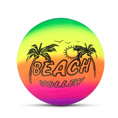 Inflatable Rainbow Beach Ball for Kids, Soft Touch, 1 Pack