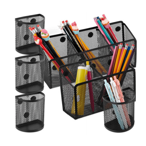 Magnetic Pencil Holder Black 6 Pack