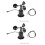 Wind Speed Sensor Three-Cup Pulse Output 4-Pack DC5-30V 1