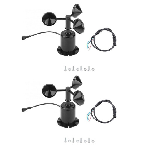 Wind Speed Sensor Three-Cup Pulse Output 4-Pack DC5-30V