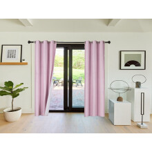 Light Pink Blackout Window Curtains Set of 2 84"