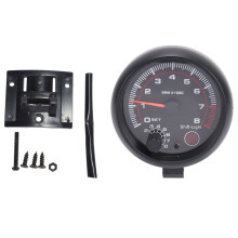 LED Tachometer Gauge White Backlit 3.75 inch 0-8000 RPM