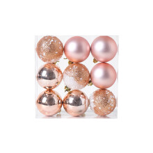 Taotanxi Christmas Ball Ornaments 60mm 9 pcs Pink