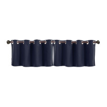 Navy thermal insulated valance curtains 29x14 in 1 panel