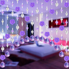 TAKTUK beaded curtain purple crystal 1 piece