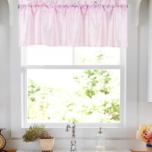 Pink solid straight top curtain valance 54 x 18 inches