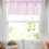 Pink solid straight top curtain valance 54 x 18 inches 1
