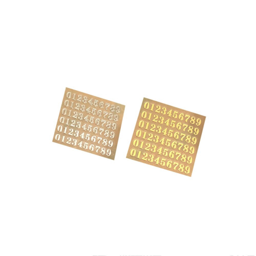 Metal Letter Stickers Silver 3mm 5pcs 1