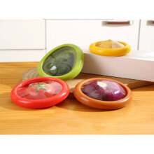 Contenitore riutilizzabile LEEYNEER per alimenti, ideale per avocado, pomodori e cipolle.