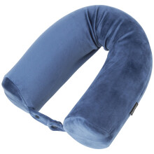 Brookstone Freiform Memory Foam Reisekissen Verstellbar, Rollenkissen für Nacken, Kinn, Lenden und Beine, Blau