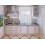 White Kitchen Curtain Set: Valance + 2 Tier Panels, 3 pcs, 1