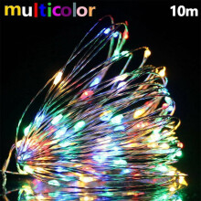 USB Solar LED Copper Wire String Lights 2-10M Waterproof