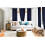 Faux Silk Navy Blackout Curtain Panel 63 in with Grommets 1