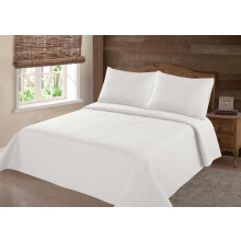 Modern Collection ivory quilt set for queen bed
