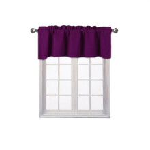 Purple valance 54x18 inch blackout thermal tier rod pocket