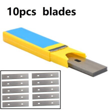 Portable glass floor tile scraper with 10 blades