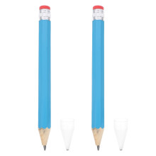 2 Lápis de Madeira Grandes de 35cm para Desenho, Escrita e Pintura - Material Escolar (Azul)