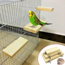 Parrot Wood Perch Stand Hanging Platform Paw Grinder S