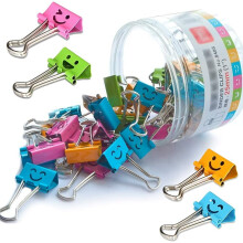 Permklips med smilende ansiktdesign, 40-pakning, 0,75 tommer