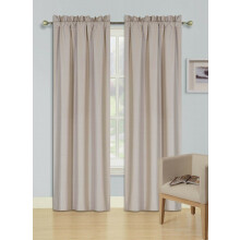 Taupe blackout curtain single panel rod pocket 84 inch