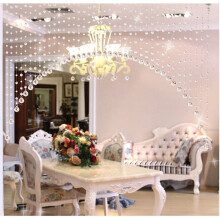 Crystal beaded curtain for living room door divider 1 panel
