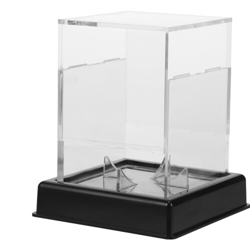 Baseball display case clear plastic cube 1 piece 1